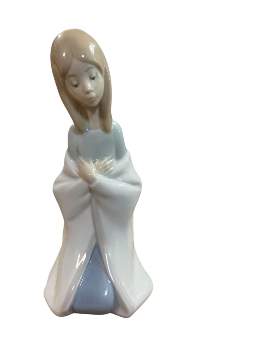 Lladró #4671 Virgin Mary Porcelain Figurine 6.5” Made in Spain Religious Decor